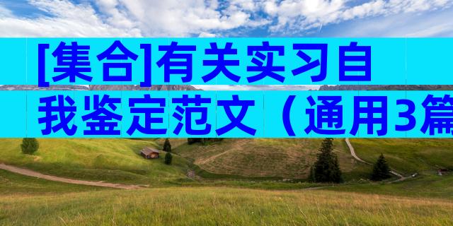 [集合]有关实习自我鉴定范文（通用3篇）